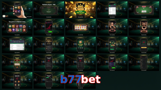 Main screen of B77bet bet page for PK players