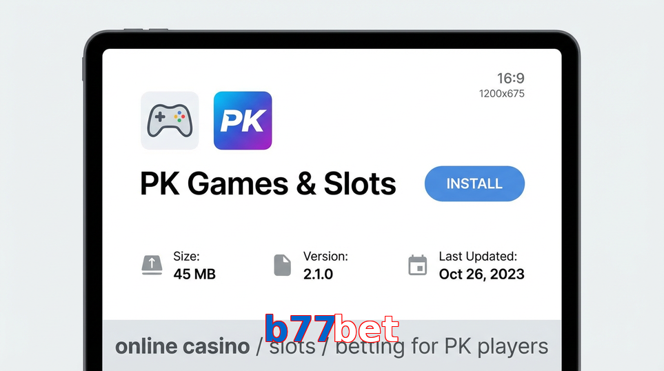 Game list for B77bet gameapk section