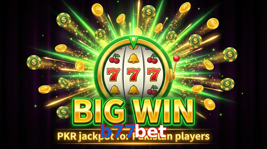 Big win animation on B77bet slot game