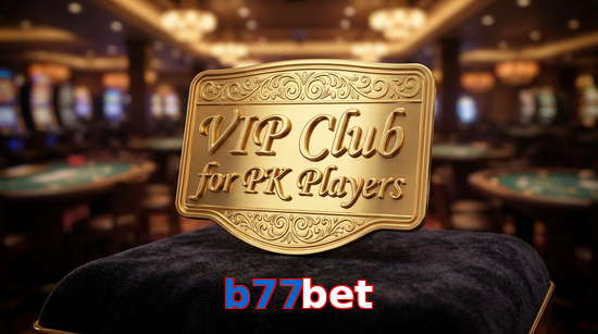 Main screen of B77bet vip page for PK players
